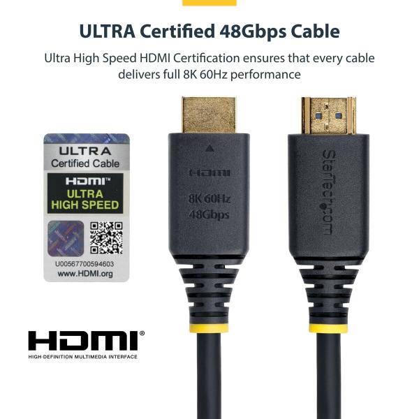 Cabo HDMI Startech HDMI21-CBL-8K60-3M Preto 3 m