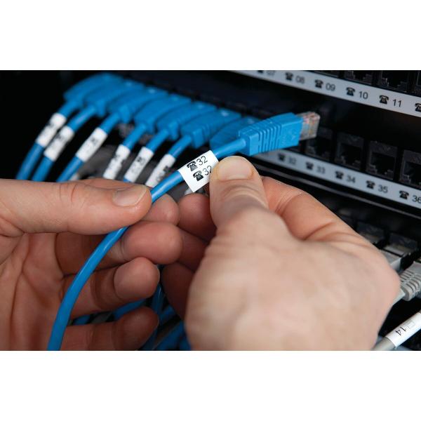 Fita Magnética Dymo Nylon Flexible IND Multicolor Preto/Amarelo