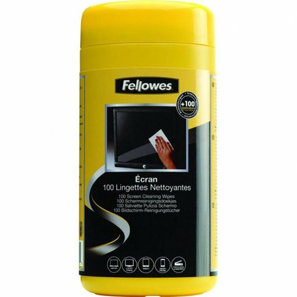 Toalhetes de limpeza Fellowes 9970330 Dispensador Ecrã 100 Peças