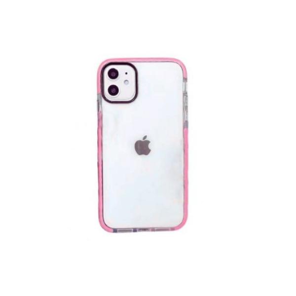 QCHARX Transparent Case for iPhone 16e, Pink Transparent/iPhone 16e/Pink Details QCHIP16ETRRS