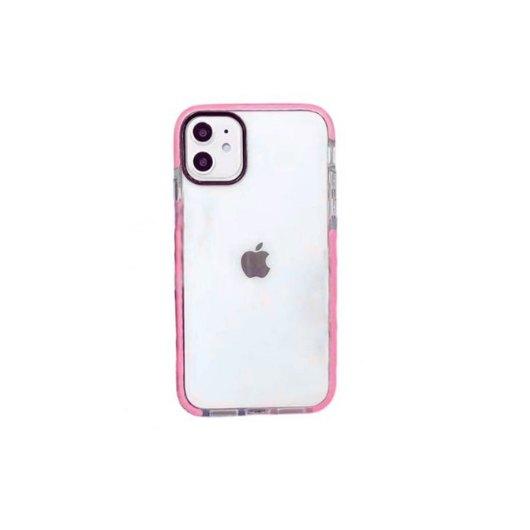 QCHARX Transparent Case for iPhone 16e, Pink Transparent/iPhone 16e/Pink Details QCHIP16ETRRS