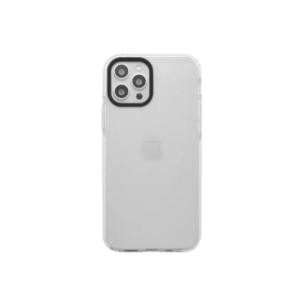 QCHARX Transparent Reinforced White Case for iPhone 16e/2D Camera Protection/White Frame QCHIP16ETRB