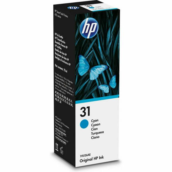 Tinta para Recarregar Cartuchos HP 1VU26AE 70 ml Ciano