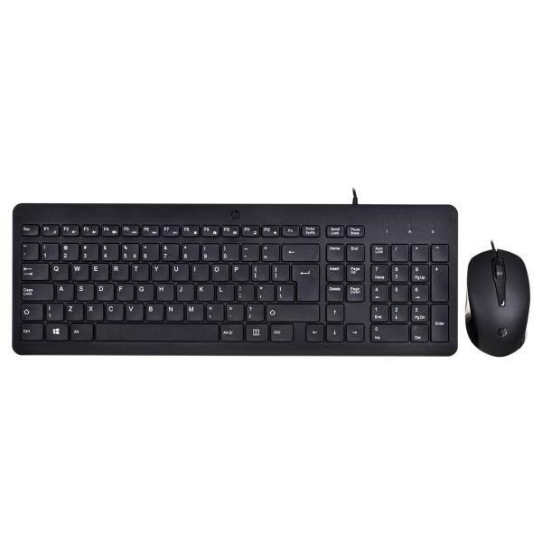 Teclado e Rato HP 150 Preto QWERTY Qwerty US