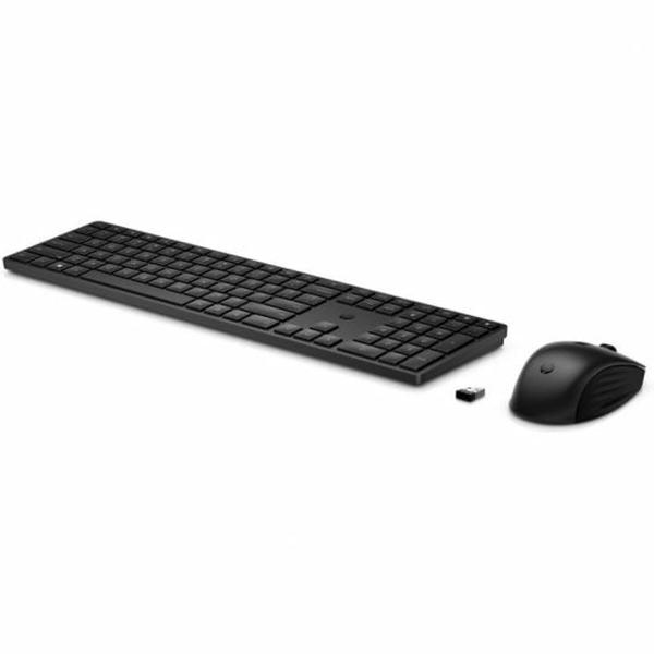 Teclado e Rato HP 650 Qwerty espanhol Preto