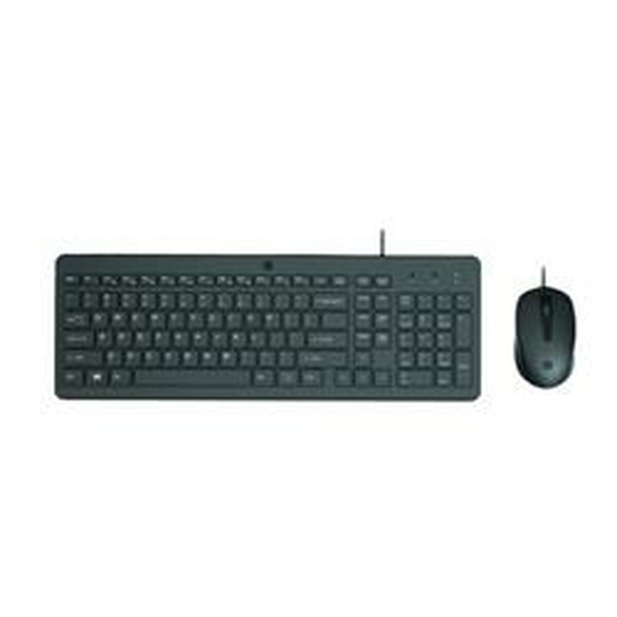 Teclado e Rato HP 150 Preto Qwerty espanhol