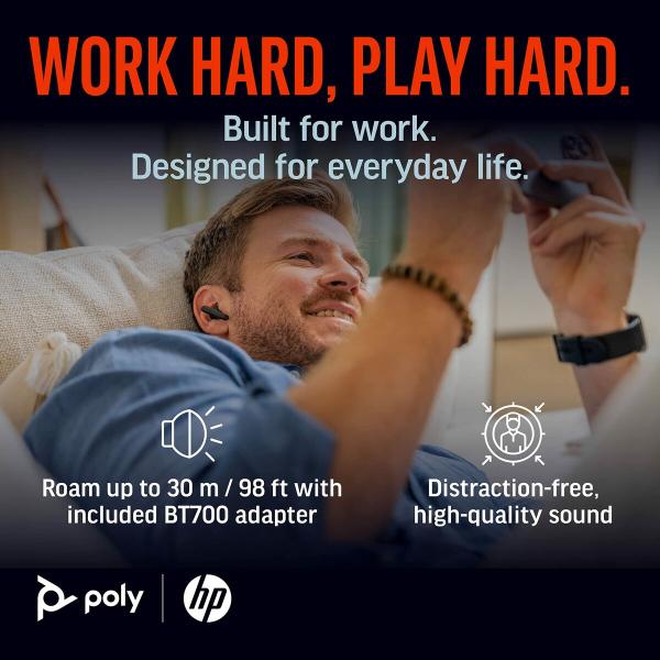 Auriculares Poly 7Y8M0AA Preto