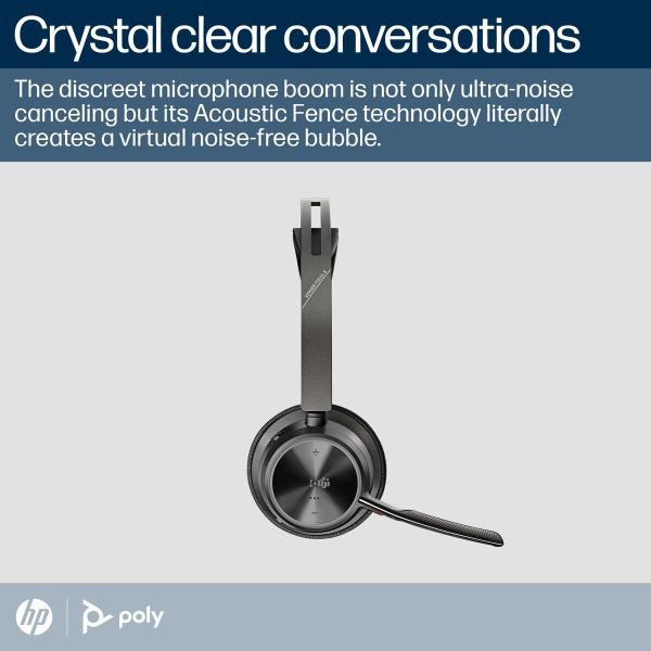 Auriculares Poly A4HT2AA#AC3 Preto