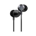 BLACK METALLIZED WIRED HEADPHONES