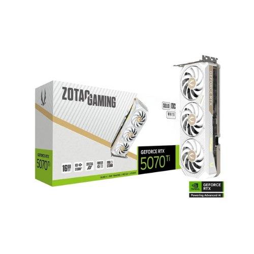 ZOTAC RTX 5070 Ti SOLID CORE OC 16GB WHITE GRAPHICS CARD