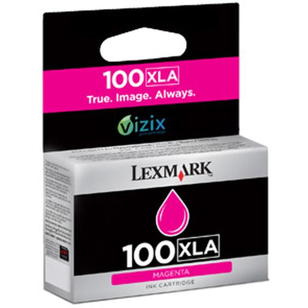 Tinteiro de Tinta Original Lexmark 100 XLA Preto Magenta