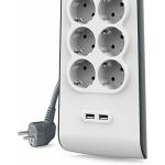Extensão com 8 Tomadas com Interruptor Belkin BSV804VF2M USB x 2 Branco (2 m)