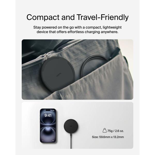 Carregador sem Fios Belkin WIA012HQBK Preto 15 W