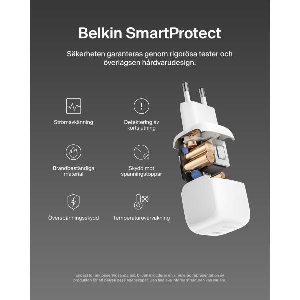 Carregador de Parede Belkin WCA013KQ1MWH-B6 Branco