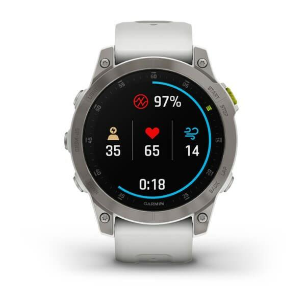 Smartwatch com Pedómetro GARMIN 010-02582-21 1,3" Branco Preto Titânio Sim