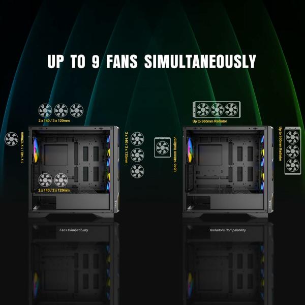 Caixa Semitorre ATX Antec AX-1000 Preto