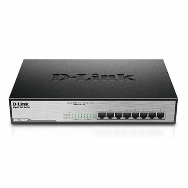 Switch de mesa D-Link DGS-1008MP 16 Gbps LAN 140W Preto
