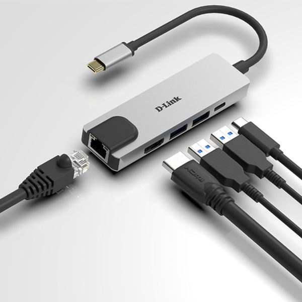 Hub USB C D-Link DUB-M520 Preto 60 W