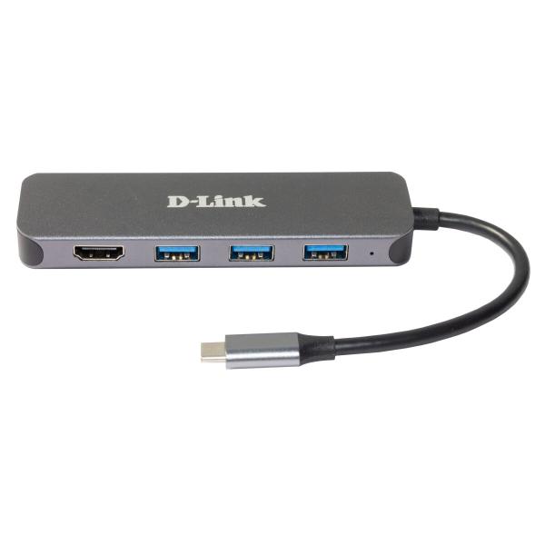 Hub USB D-Link DUB-2333 Cinzento 60 W
