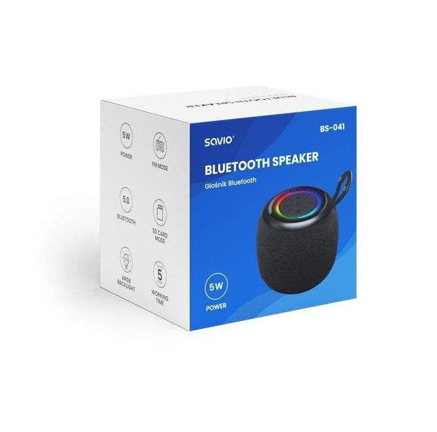 SAVIO BS-041 5W BLACK BLUETOOTH 5.0 SPEAKER