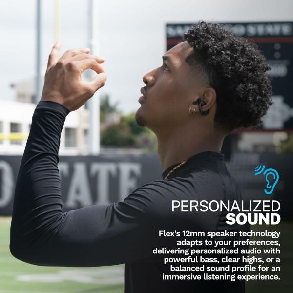 Auriculares Sem Fios com Estojo de Carregamento JLab IEUEBFLEXRBLK124 Preto