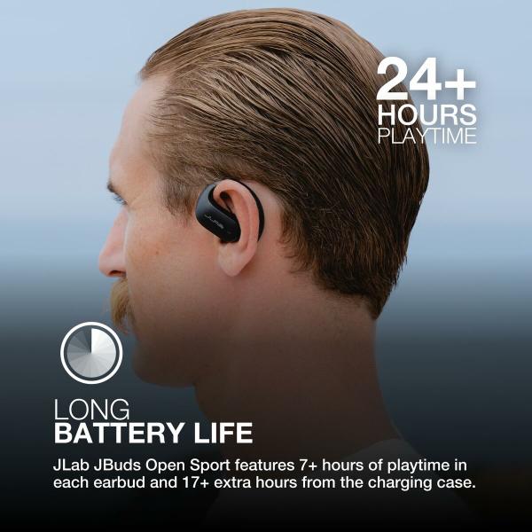 Auriculares Sem Fios com Estojo de Carregamento JLab IEUEBJBOPSPRTRBLK82 Preto