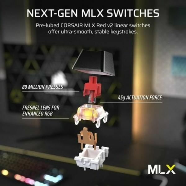 Teclado sem Fios Corsair CH-914901E-ES Preto Qwerty espanhol