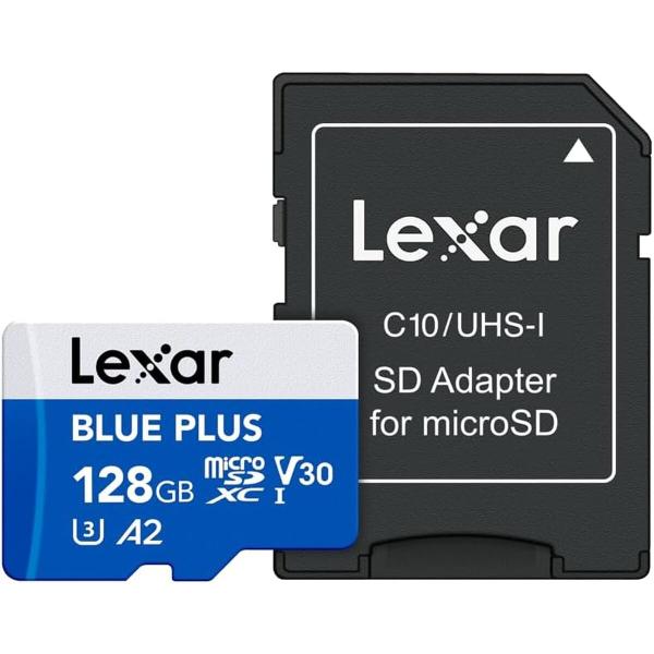 Cartão de Memória Micro SD com Adaptador Lexar LMSBLPL128G-BNANG 128 GB