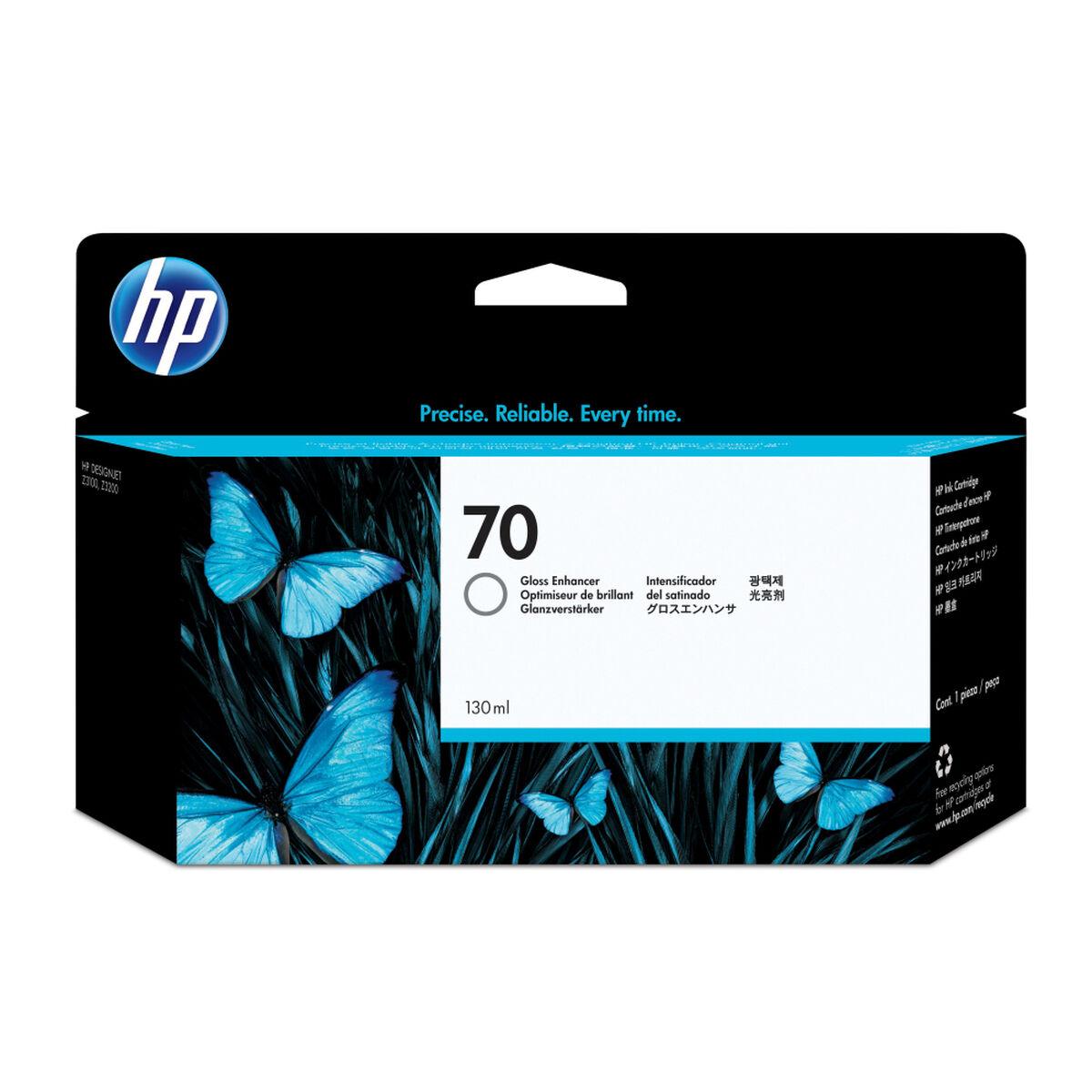 Tinteiro de Tinta Original HP Cartucho de tinta de mejora de brillo DesignJet HP 70 de 130 ml