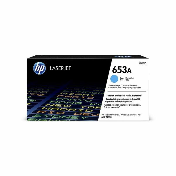 Tóner HP Cartucho de tóner original LaserJet HP 653A cian Ciano