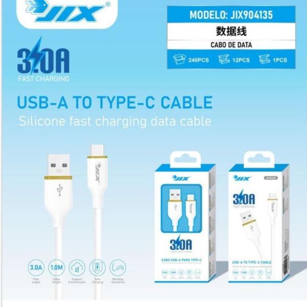 Cabo de Dados USB-A para Type-C (1M) – 3.0A