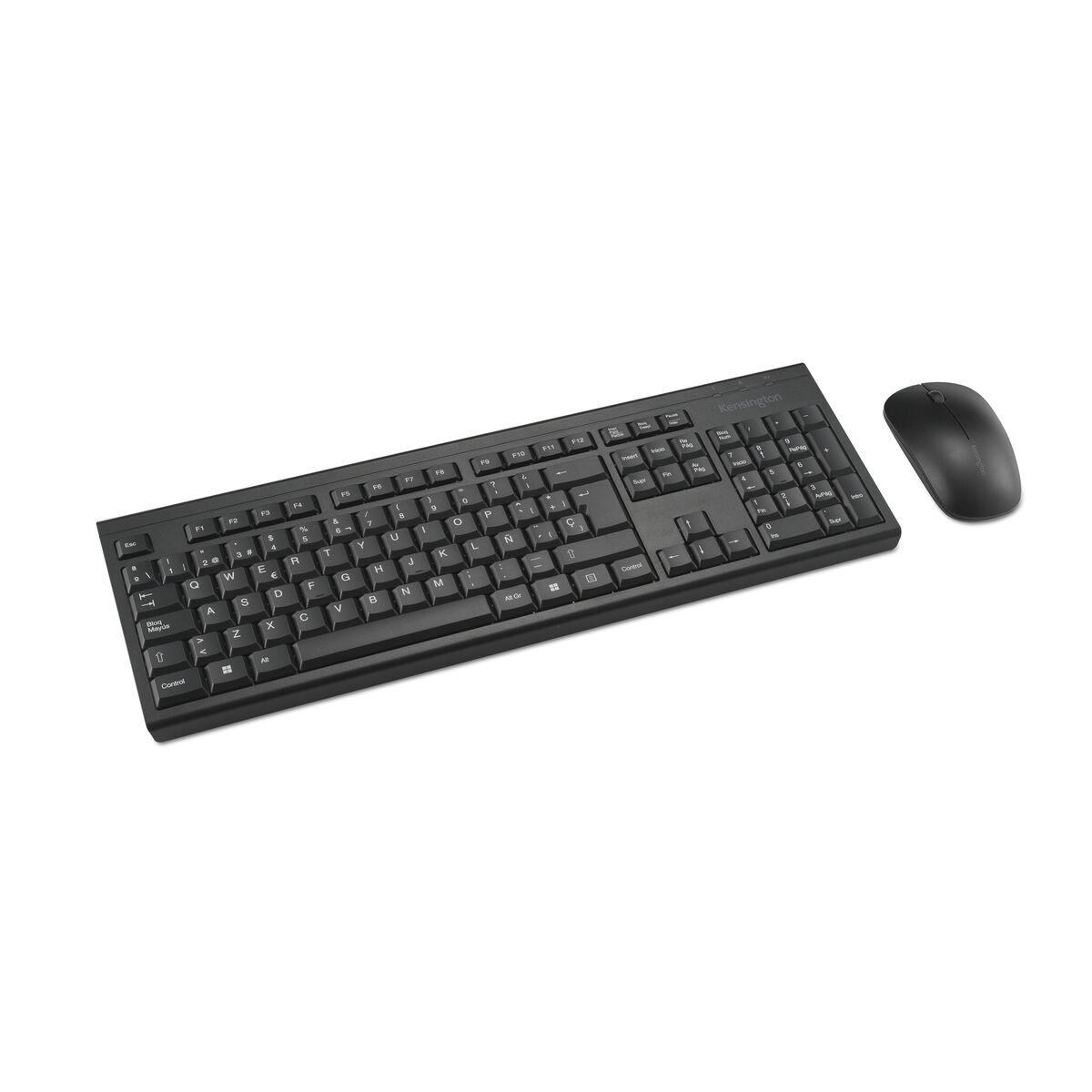 Teclado e Rato Kensington K75562ES Preto Espanhol QWERTY
