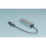 Hub USB i-Tec CAHUBMETAL2A2CPD Prateado