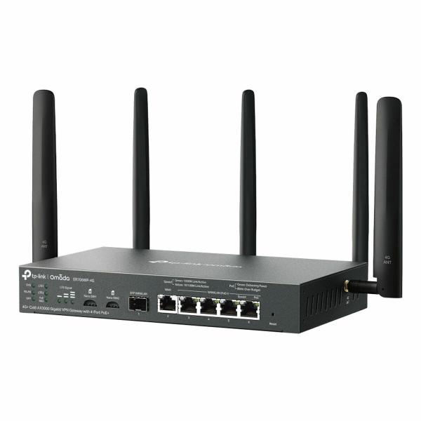 Router TP-Link ER706WP-4G Preto USB RJ45 Ethernet LAN PoE x 1