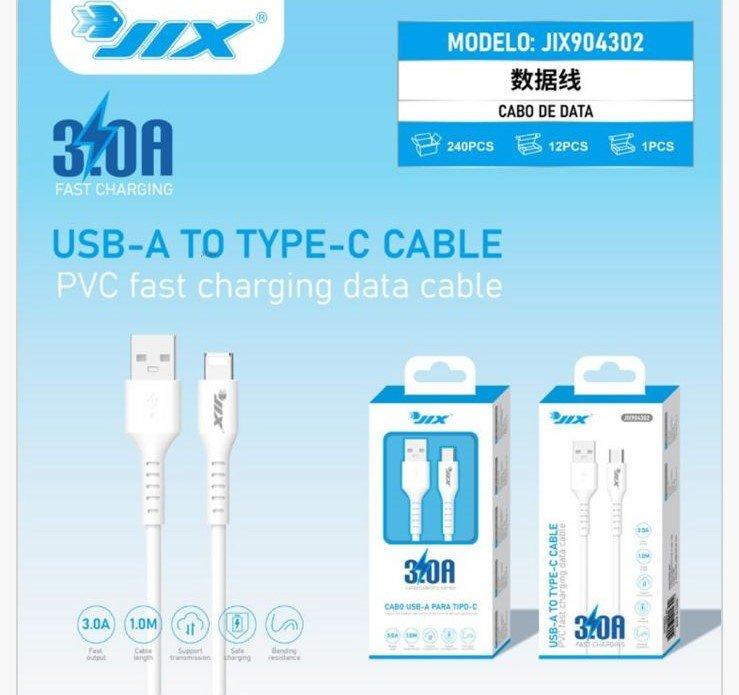 Cabo de Dados USB-A para Type-C (1M) – 3.0A