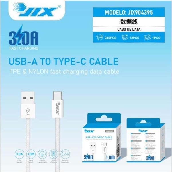 Cabo de Dados USB-A para Type-C (1M) – 3.0A