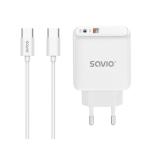 SAVIO LA-10 30W WHITE CHARGER WITH CABLE