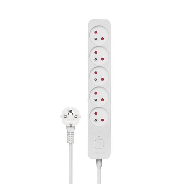 3M WHITE 5-OUTLET POWER STRIP SAVIO LZ-09