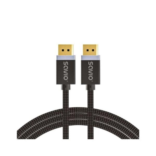 CABLE SAVIO DISPLAYPORT (M) - DISPLAYPORT (M) 2M