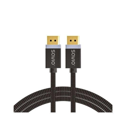 CABLE SAVIO DISPLAYPORT (M) - DISPLAYPORT (M) 2M