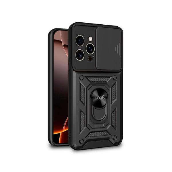 COOL IPHONE 16 PRO HARD RING BLACK CASE RING SUPPORT/MAGNET/EXTRA REINFORCEMENT 8434847075372