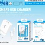 Carregador USB 2.4A + Cabo USB para Lightning
