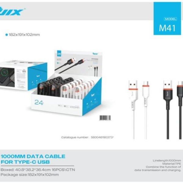 Cabo de Dados USB-A para Type-C (1M) – 6A