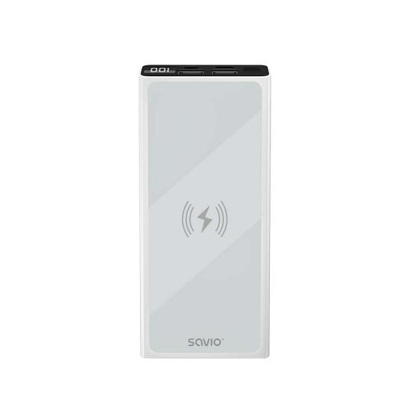POWERBANK 10000 INDUCTION MAH SAVIO BA-06 WHITE