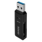 SD CARD READER - USB 3.0 BLACK SAVIO AK-64