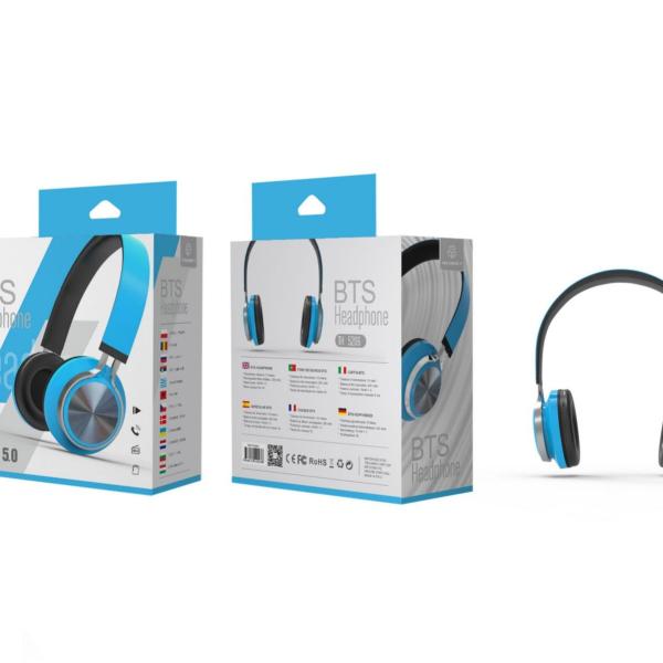 Auscultadores Bluetooth Com Microfone?Bt-Sd-Fm-Atende Chamadas?Azul