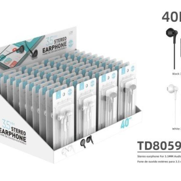 3.5 Port Smart Fones Preto Branco(Caixa De Apresentacao) 40Pcs Tf20105-20Pcs Tf20106-20Pcs