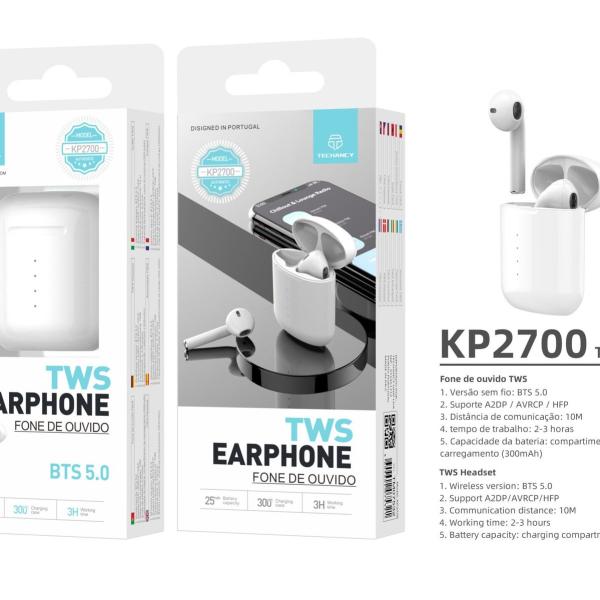 Auriculares Tws Sem Fio Brancos