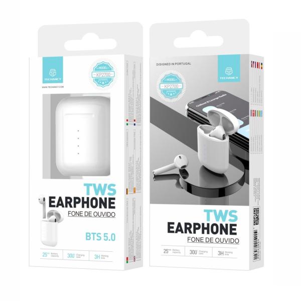 Auriculares Tws Sem Fio Brancos