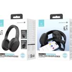 Y527 Auriculares Sem Fios On-Ear Com Tecnologia Bluetooth, Leves, Confortaveis Preto